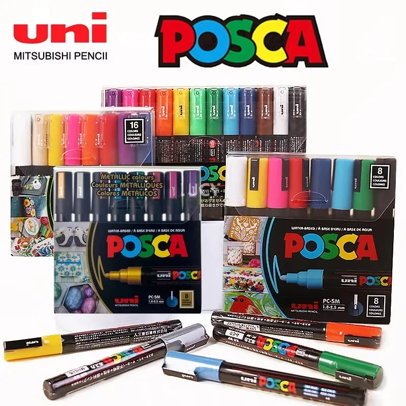 Copic Marker Classic - Uni Posca مجموعة أقلام تلوين 7/8/12/16