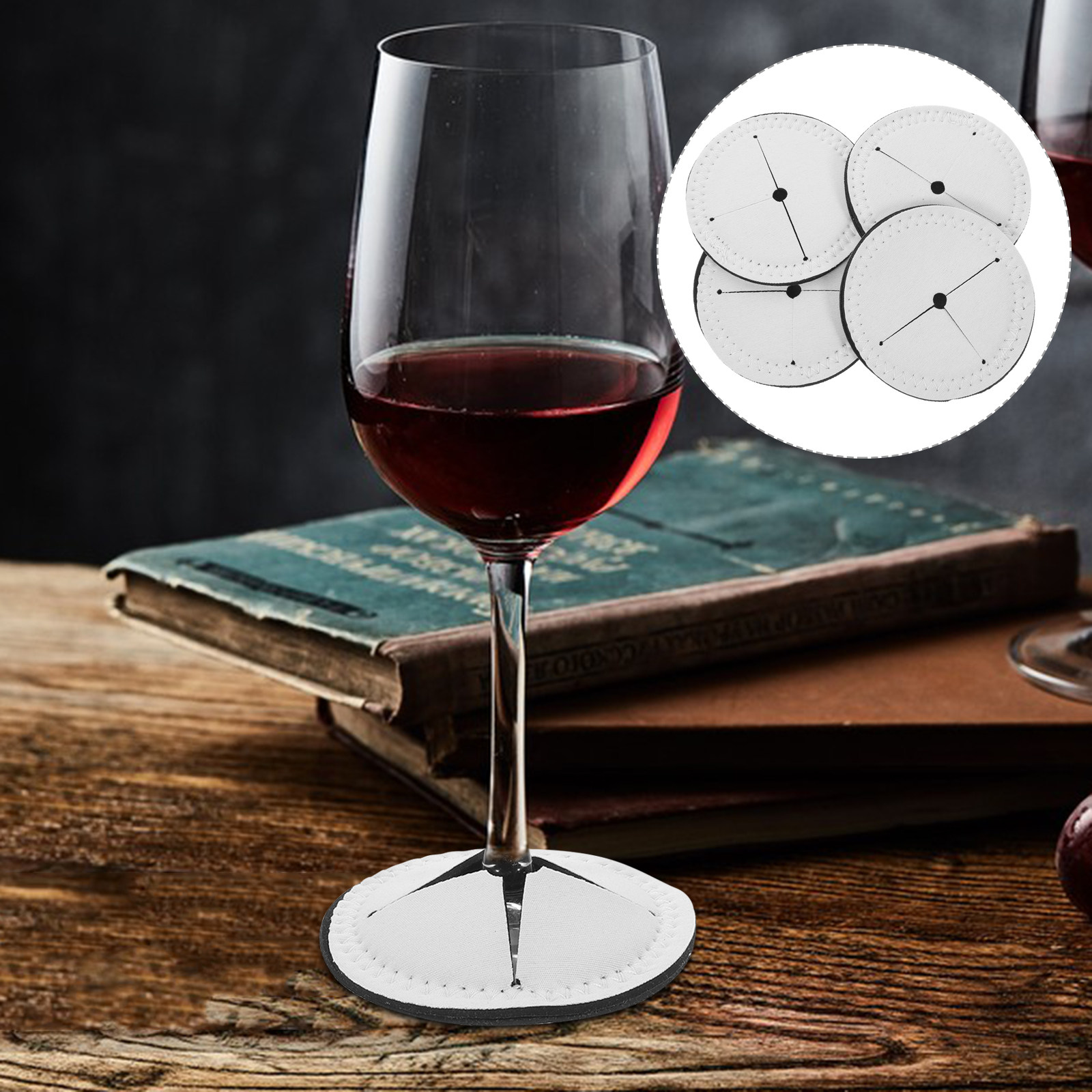 Coaster Sublimation Blank - 4 قطع من حاملات الأكواب الفارغة