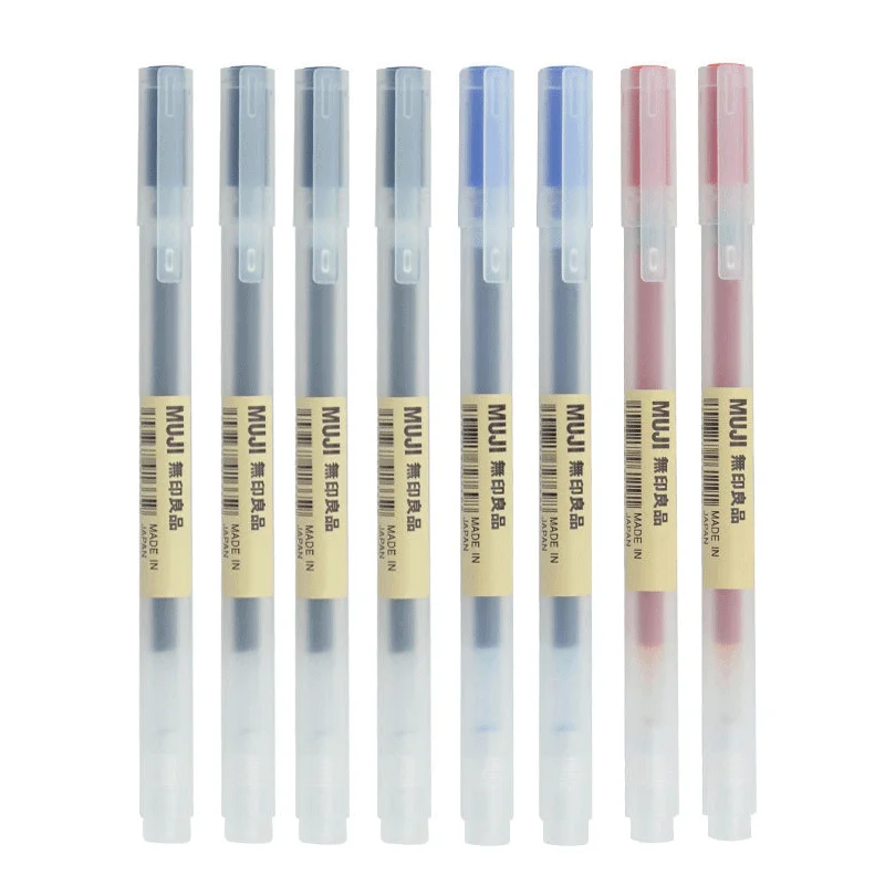 Muji Stationery Gel Pen - 6/8 قطعة/المجموعة Kawaii MUJIs هلام القلم