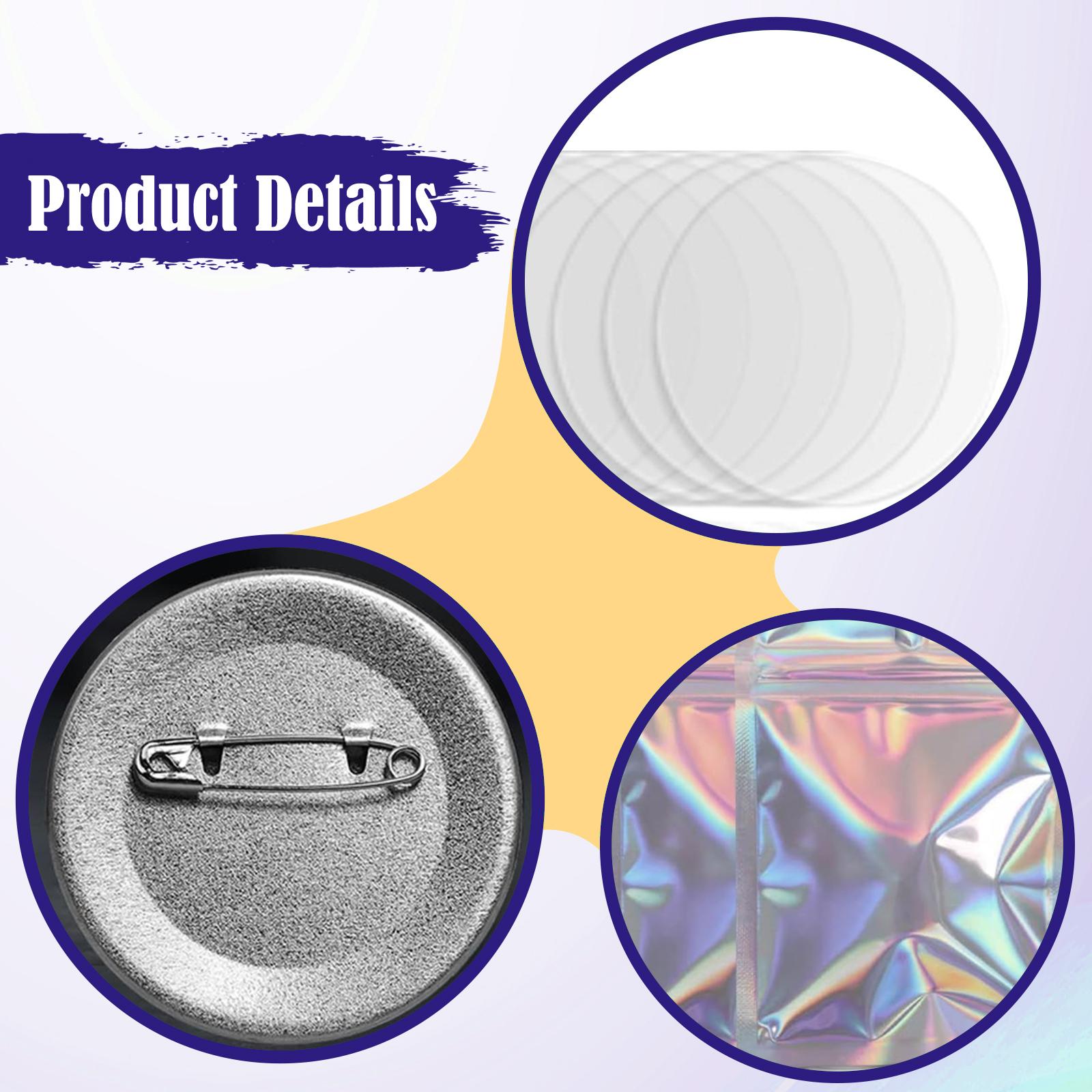 Button Badge Blank - 902 قطعة من مستلزمات صنع الأزرار