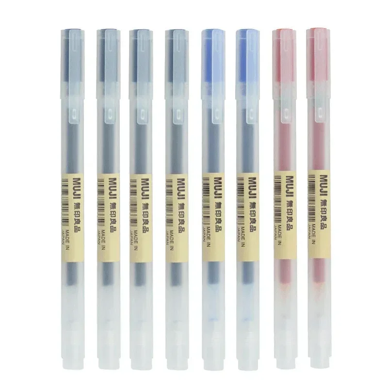Muji Stationery Gel Pen - 6/8 قطعة/المجموعة MUJIs هلام القلم أسود/أحمر/أزرق
