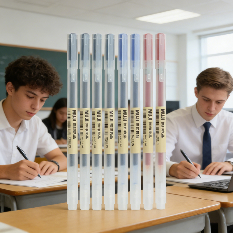 Muji Stationery Gel Pen - 6/8 قطع أقلام جل على طراز