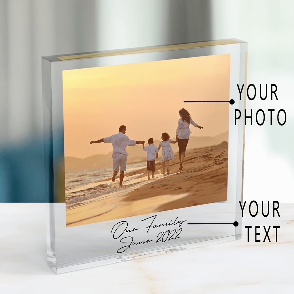 Photo Acrylic Block - كتلة صور أكريليك عائلية مخصصة، إطار
