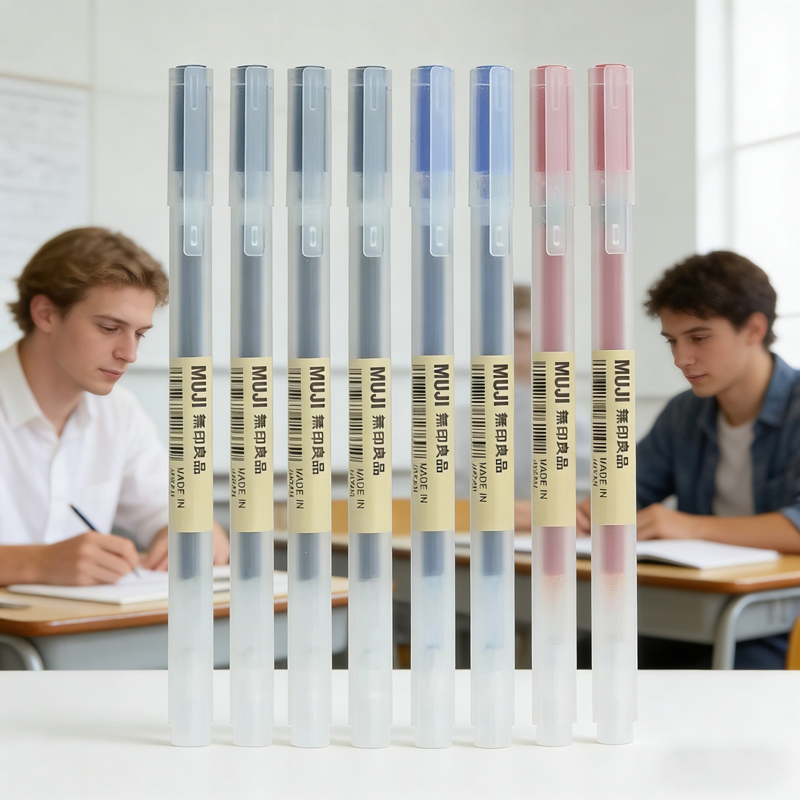 مجموعة أقلام حبر جاف MUJI (6/8 - مراجعة Muji Stationery Gel Pen وسعره