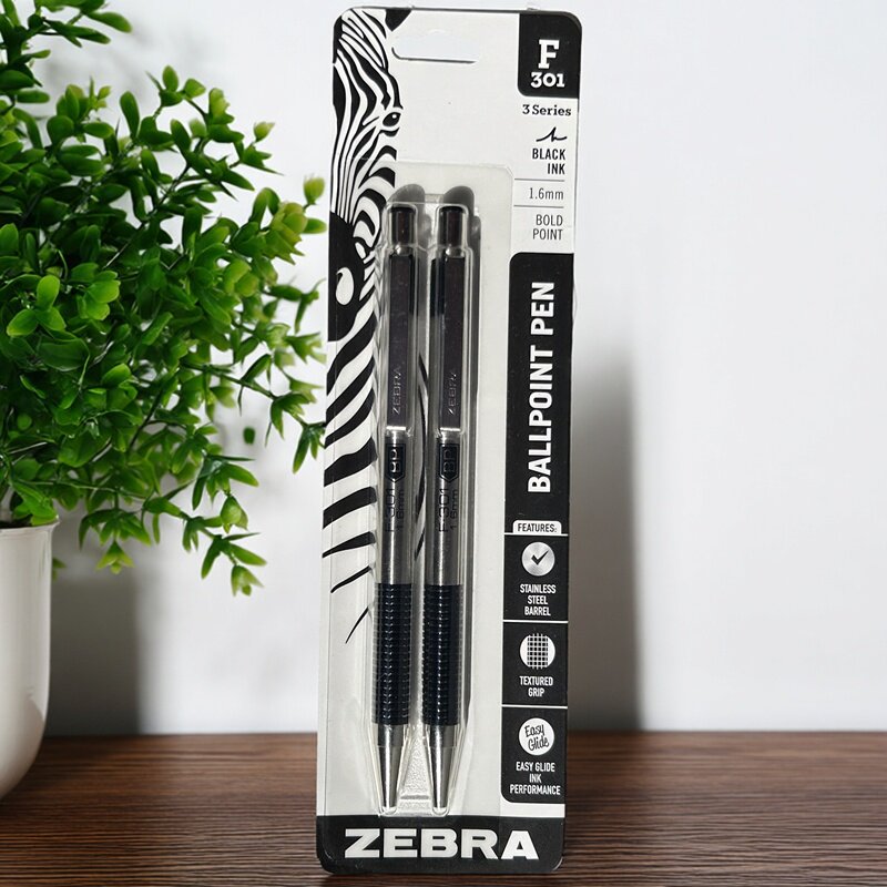قلم حبر جاف ياباني من ZEBRA F- - مراجعة Zebra Pen F-301 وسعره