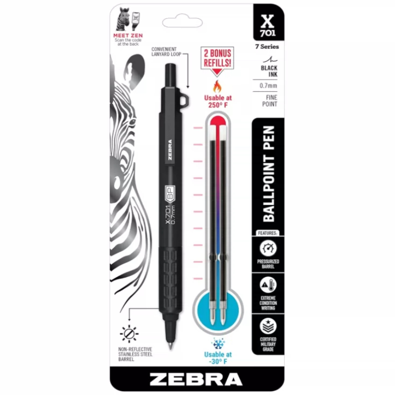 قلم حبر جاف ياباني من ZEBRA F- - مراجعة Zebra Pen F-301 وسعره