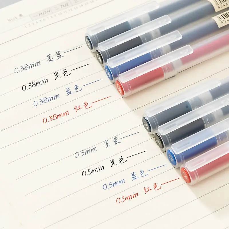 3-6 قطعة/المجموعة 0.38 مللي مت - مراجعة Muji Stationery Gel Pen وسعره