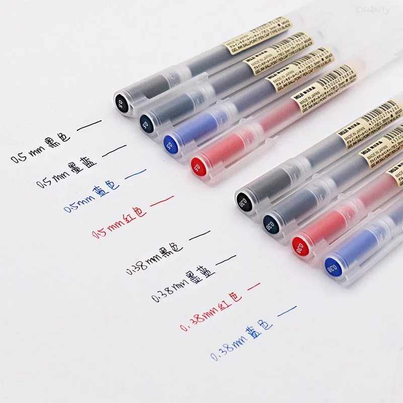 10-30 قطعة/المجموعة 0.38/0.5 م - مراجعة Muji Stationery Gel Pen وسعره
