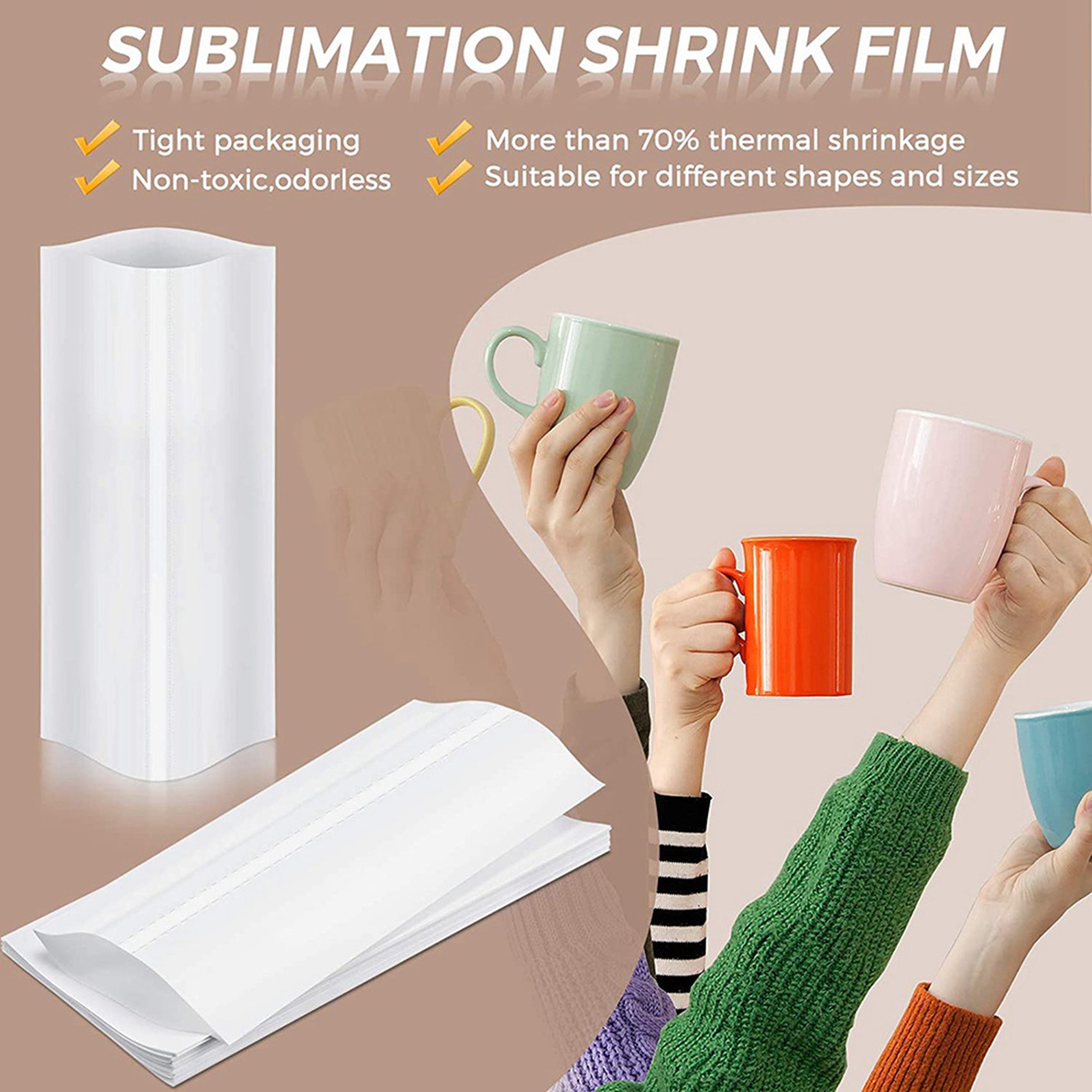 A74E-140 قطعة من أفلام التغليف - مراجعة Sublimation Mug White وسعره