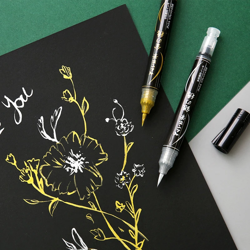 Pentel XGFH-X قلم فرشاة ذهبي و - مراجعة Pentel Pen Sign Pen وسعره