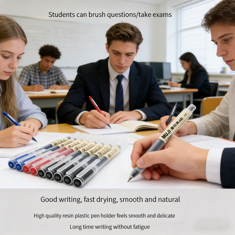 6/8 قطع أقلام جل على طراز MUJI - مراجعة Muji Stationery Gel Pen وسعره