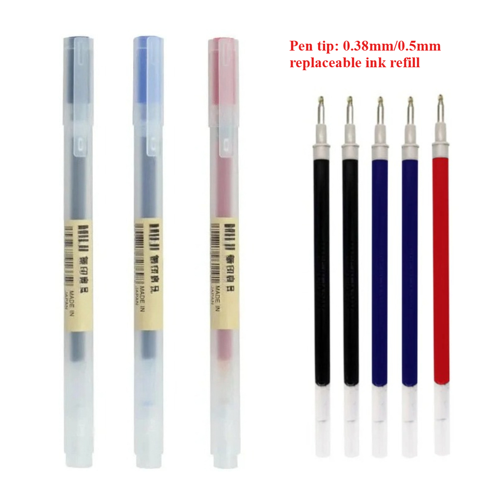 عبوات حبر 0.38/0.5 مم لقلم الج - مراجعة Muji Stationery Gel Pen وسعره